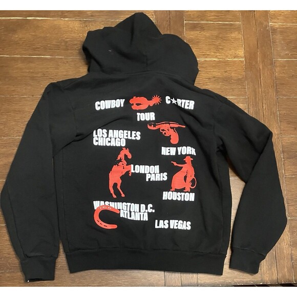 Beyonce Cowboy Carter Tour Jacket Sz Small Black Zip Up CCT 2025 Concert Merch - Picture 4 of 5